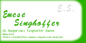 emese singhoffer business card